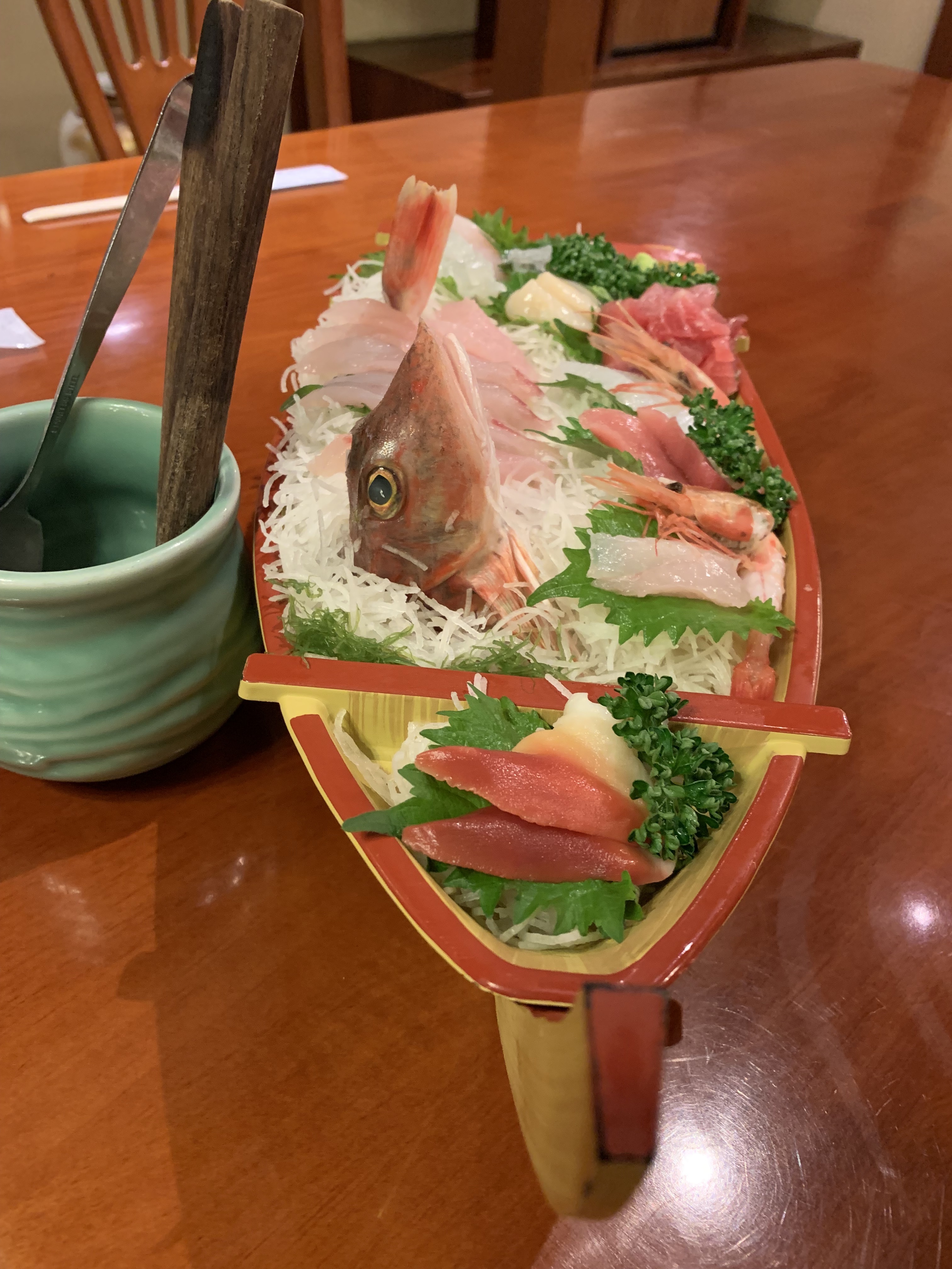 晚餐 鱼船刺身